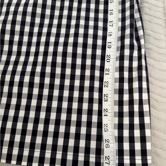 Talbots Gingham Pleated-Neck blk and white dress - Picture 5 of 9